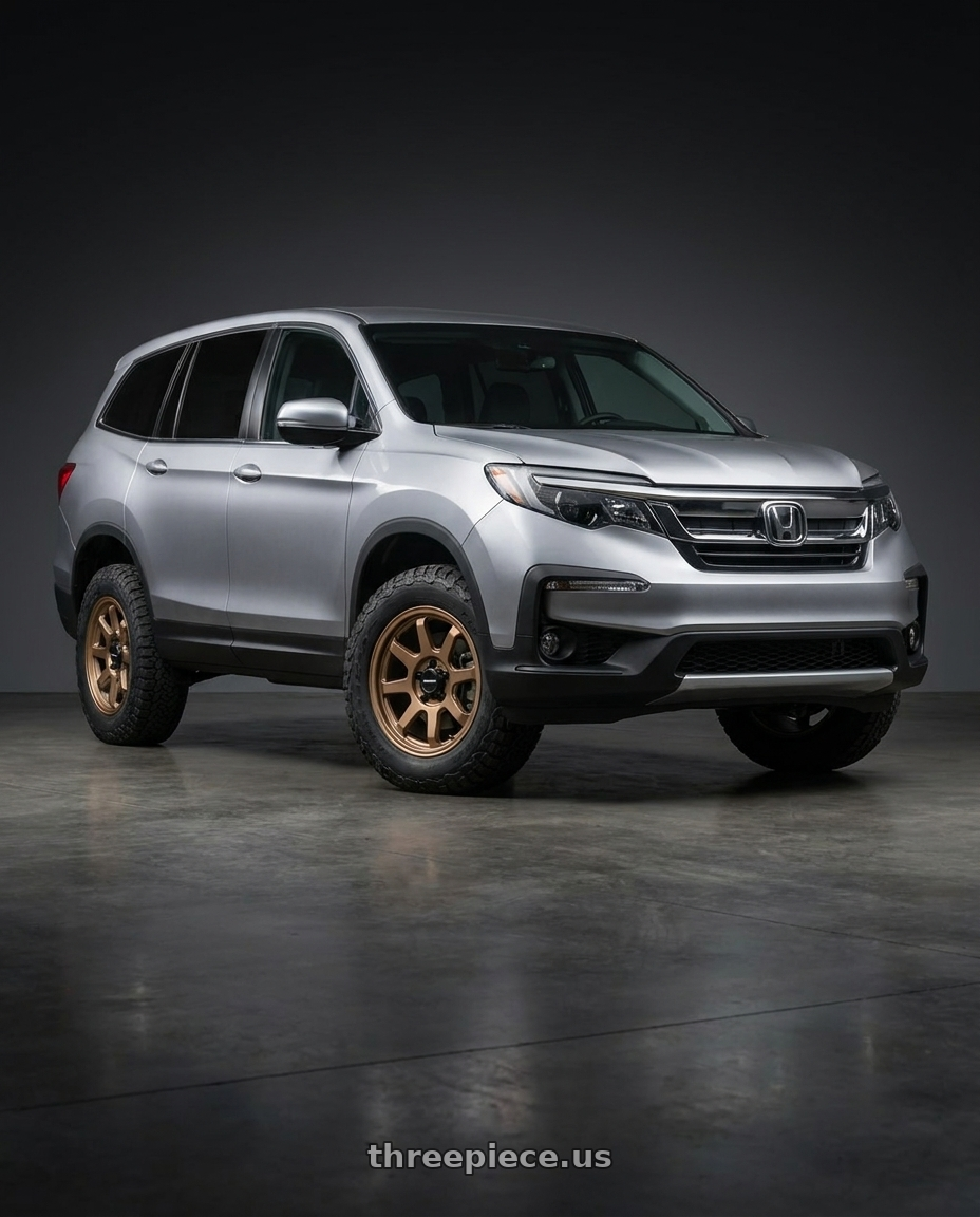 2020 Honda Pilot LX with Vision Off-Road 351 Flow 5x120 17x8+30 Bronze wheels