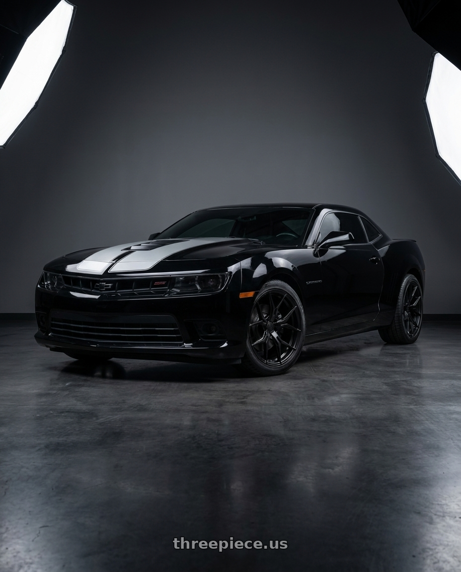 2015 Chevrolet Camaro 2SS Black with Rohana RFX5 5x120 20x10+22 Matte Black wheels