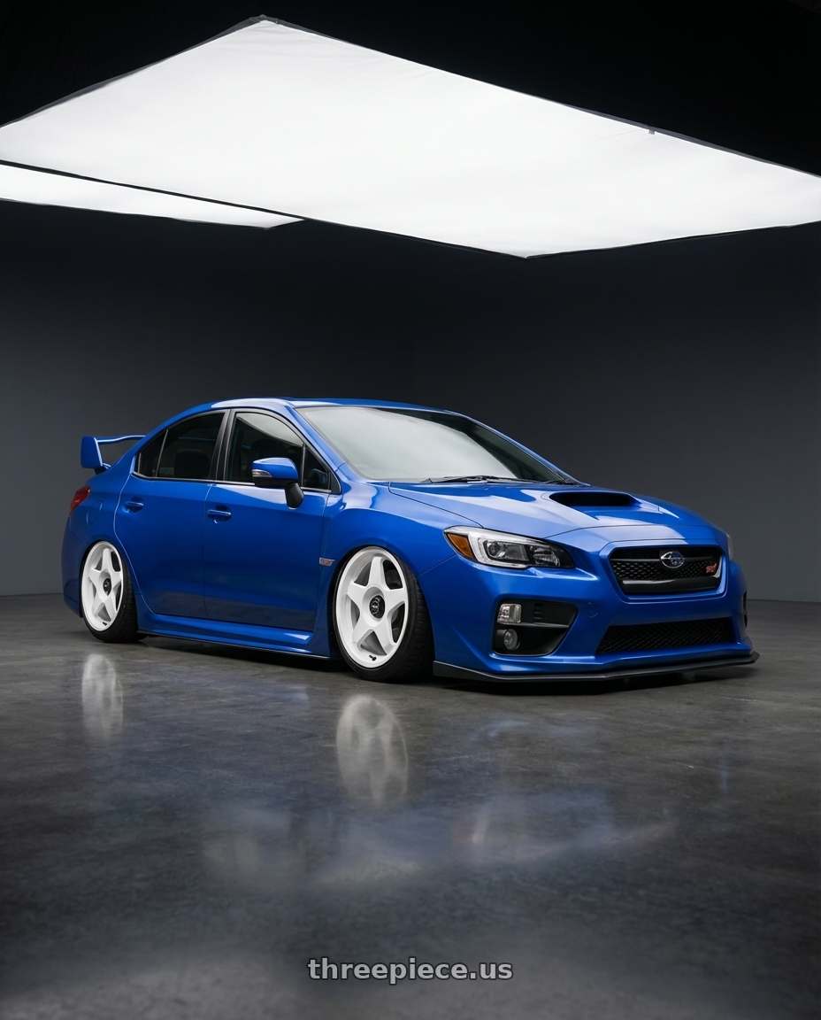 2013 Subaru WRX STI with fifteen52 CHICANE 5x114.3 / 5x100 18x8.5 +35 RALLY WHITE (GLOSS WHITE) wheels