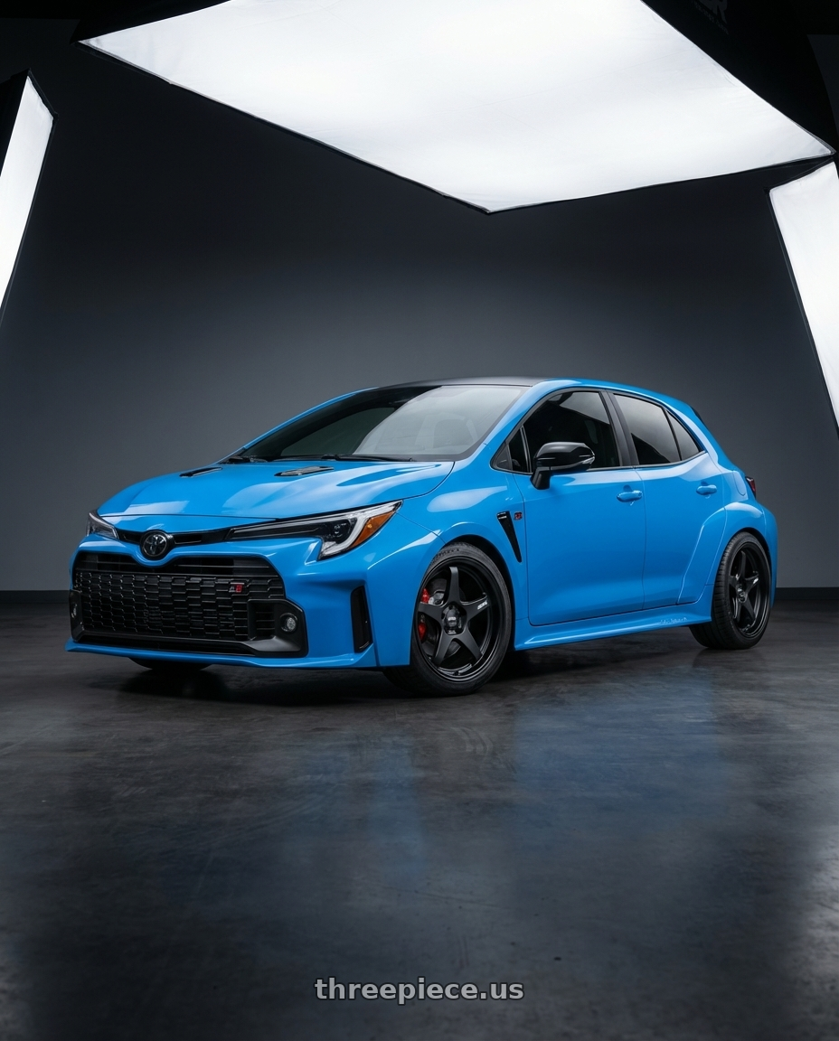 2024 Toyota GR Corolla with ESR Wheels APEX SERIES AP5 5x114.3 18x10.5 +22 Matte Black wheels