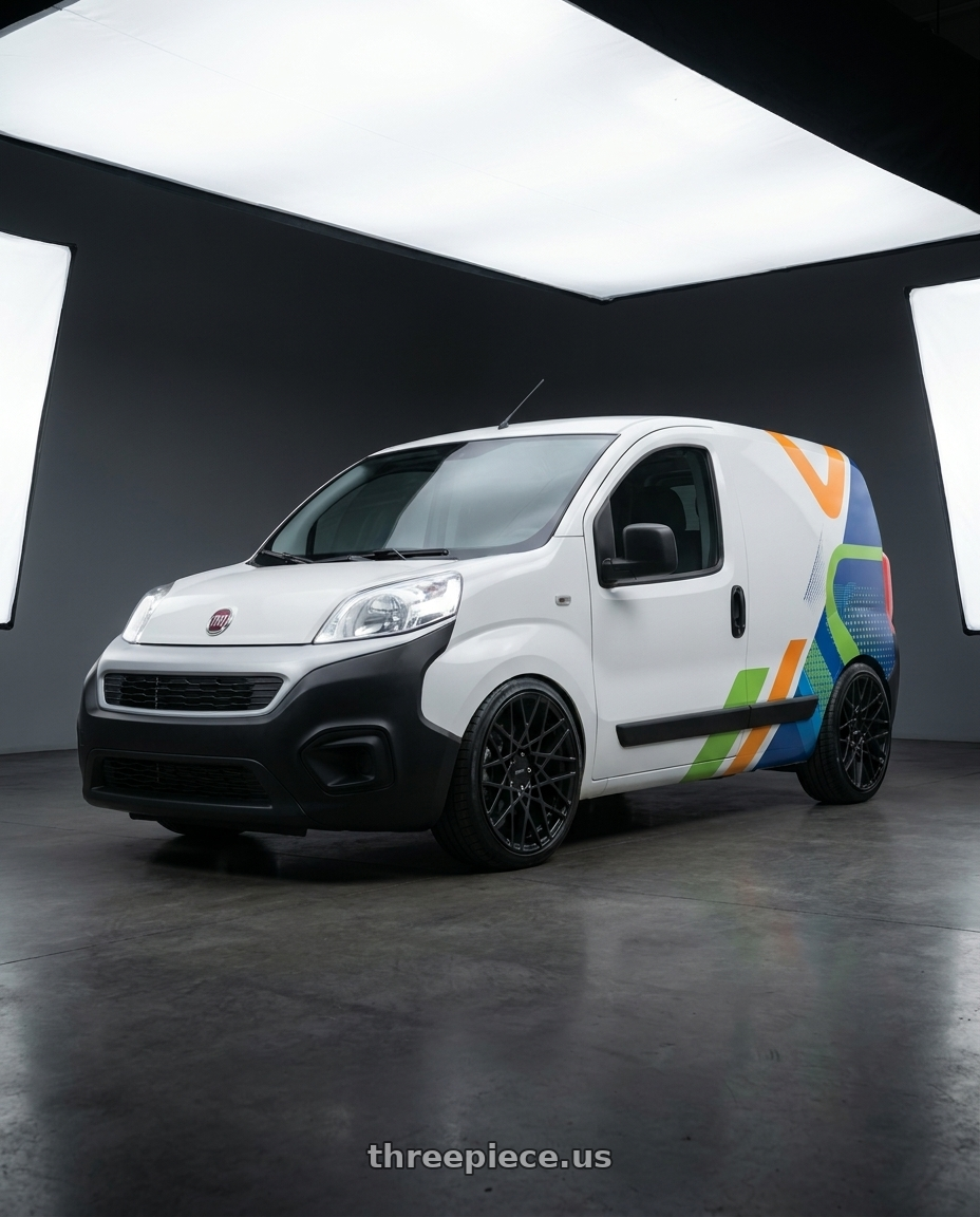 2020 Fiat Fiorino Adesivada with Rotiform 1PC R112 BLQ 5X114.3 18X8.5 +45 MATTE BLACK wheels