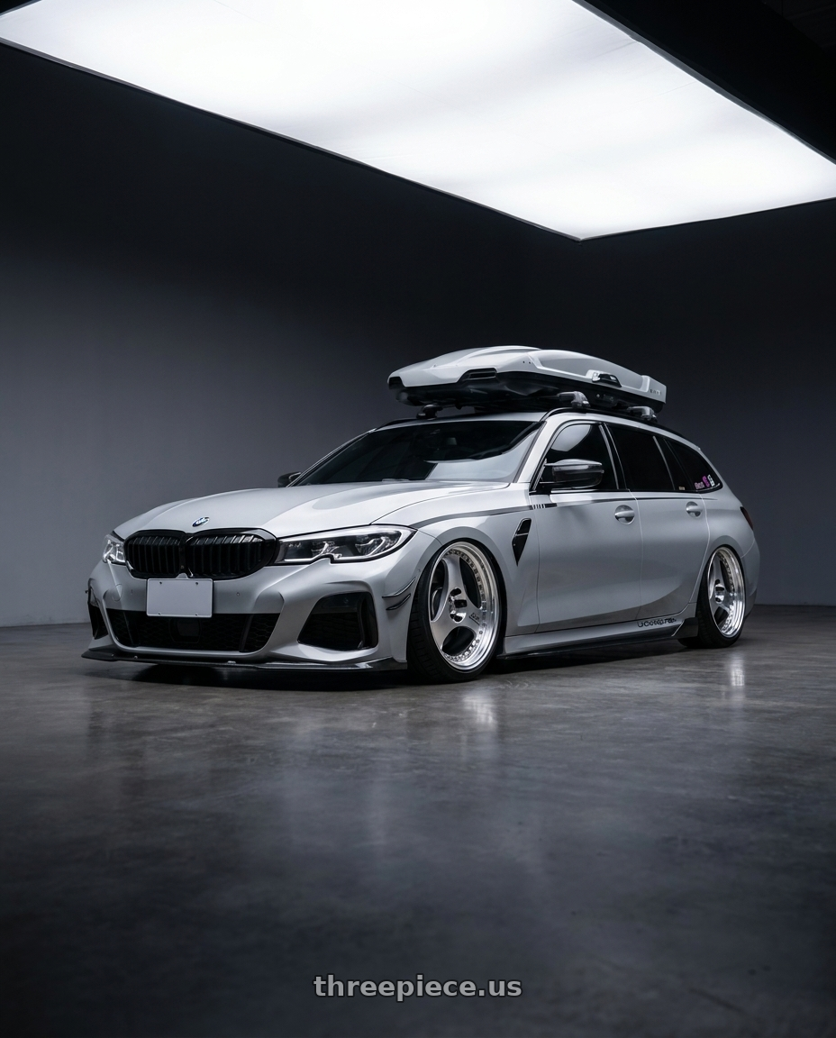 2021 BMW G21 with Advan Racing ONI2 PROGRESSIVE 5x114.3 20x10.0 +42 MACHINING & DIAMOND CUT wheels