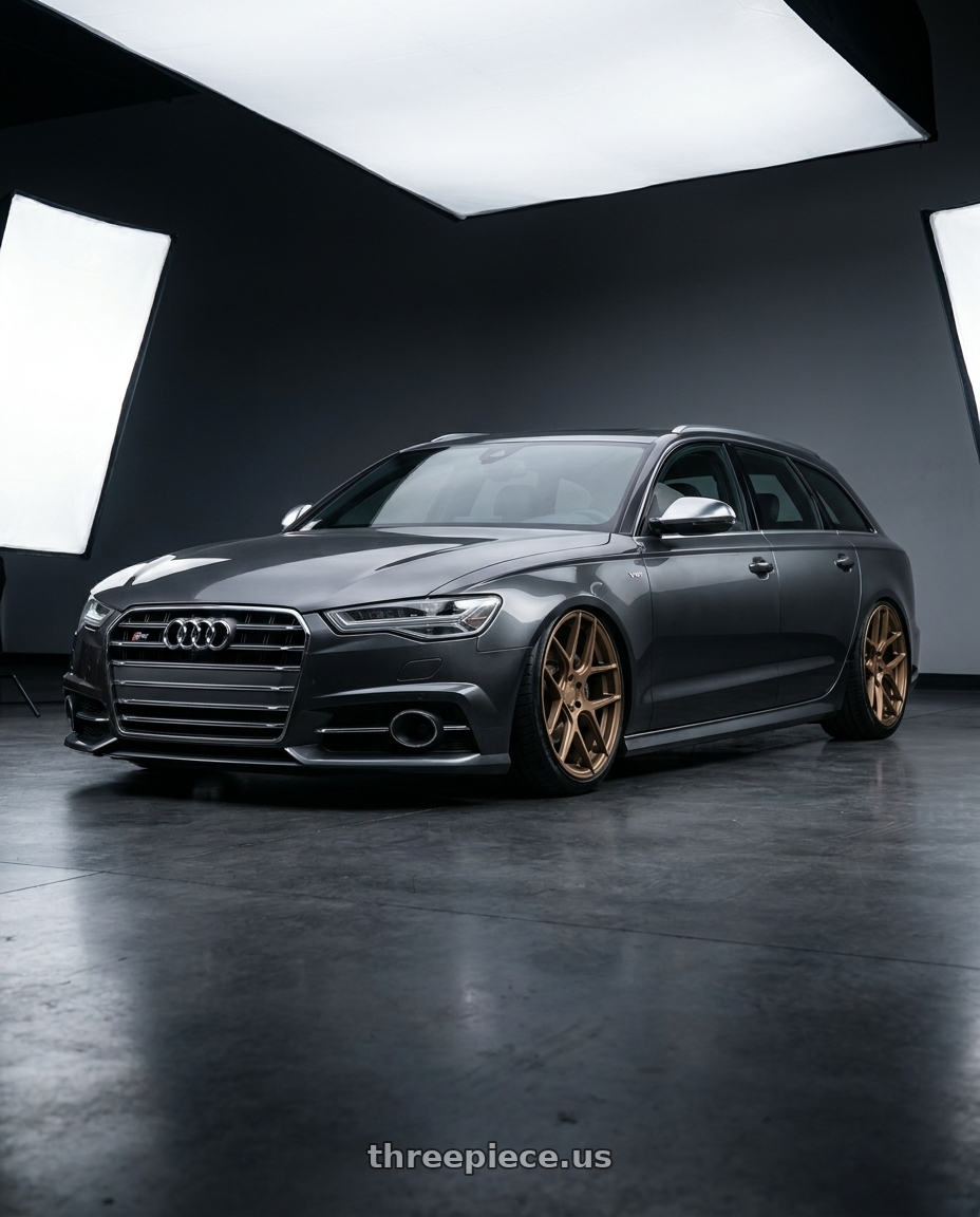 2016 Audi S6 C7 with Aodhan AFF2 5x112 20x9+30 Matte Bronze wheels