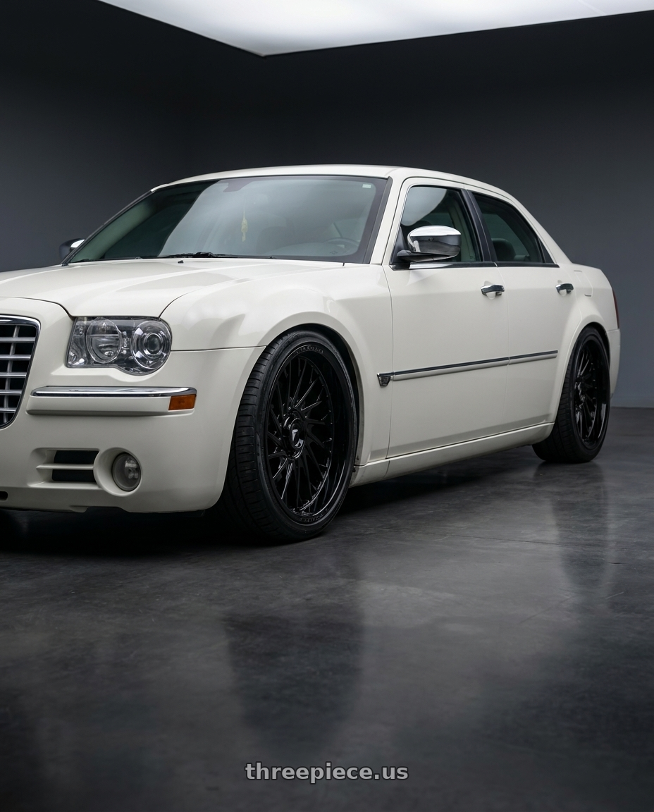 2009 Chrysler 300C with Fittipaldi FS369B 5X115/5X120 24x10 +20 Gloss Black wheels