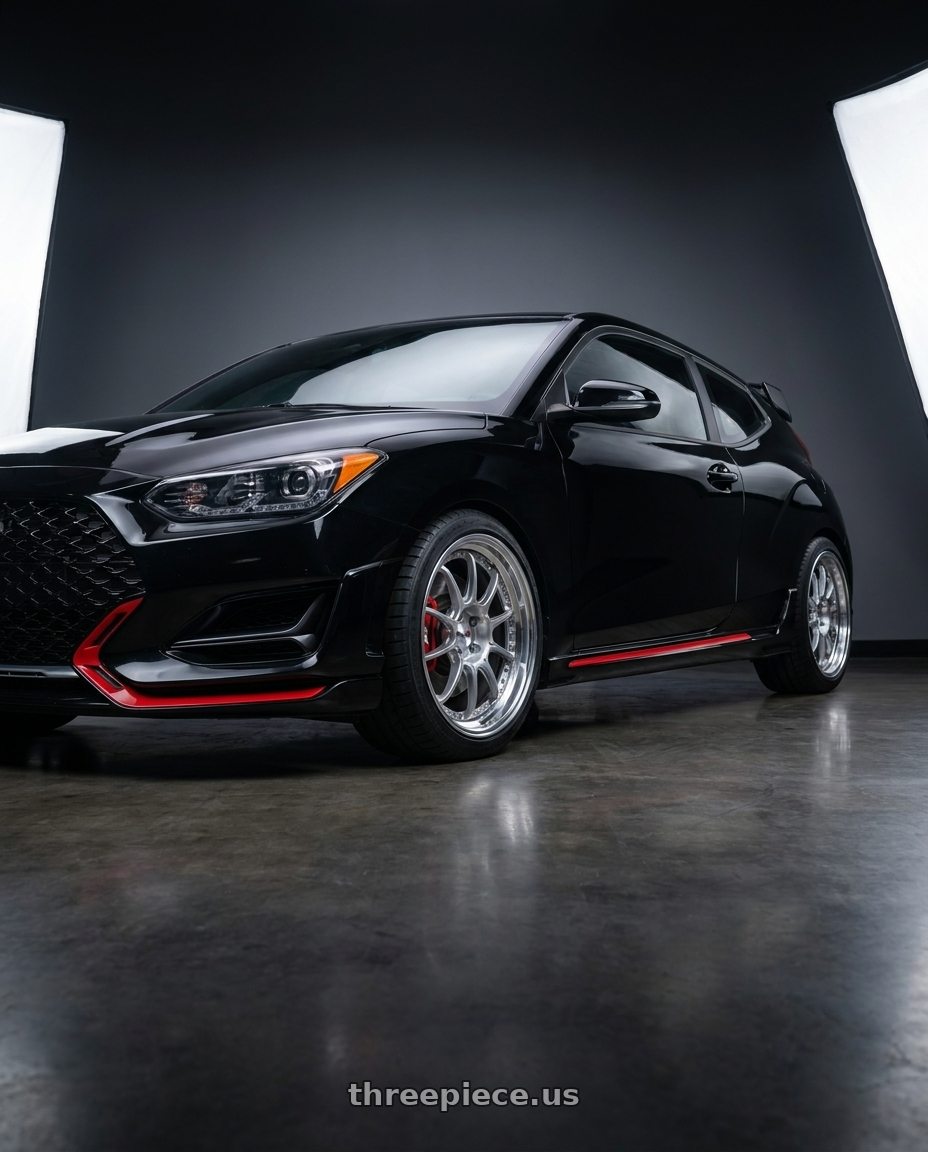 2022 Hyundai Veloster N with SSR Professor SP5 5X100 18X8.5+37 HP Disk High Bright Silver wheels