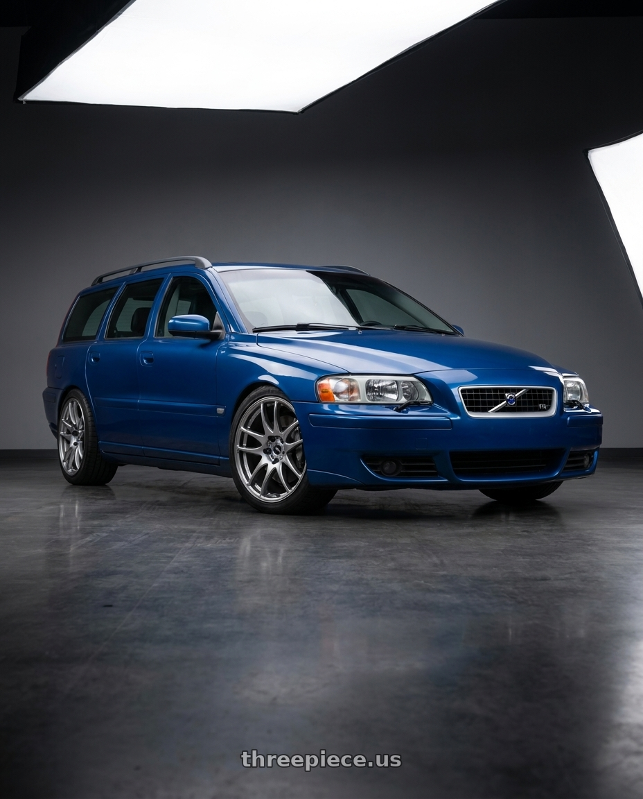 2006 Volvo V70R with Work Emotion Cr Kiwami 5x108 18x8.5 +38 Gt Silver wheels