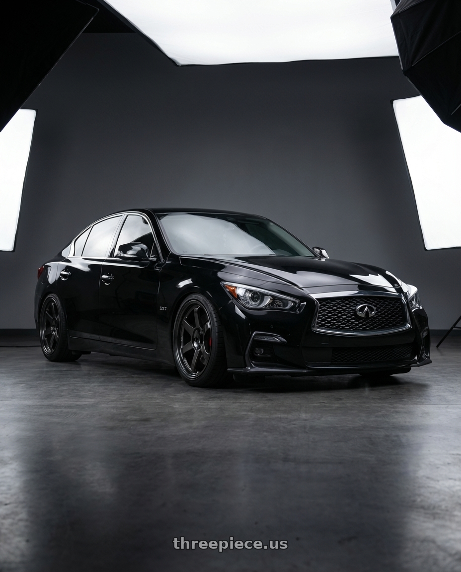 2019 infinit q50 with Volk Racing TE37SL 5x114.3 19x10.5+12 Pressed Double Black wheels