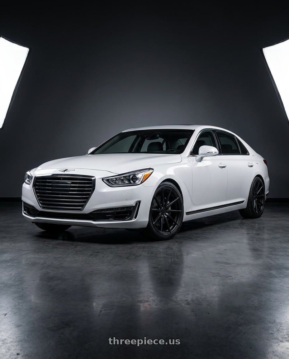 2018 genesis g90 ultimate with Rohana RFX1 5x114.3 20x8.5+40 Matte Black wheels