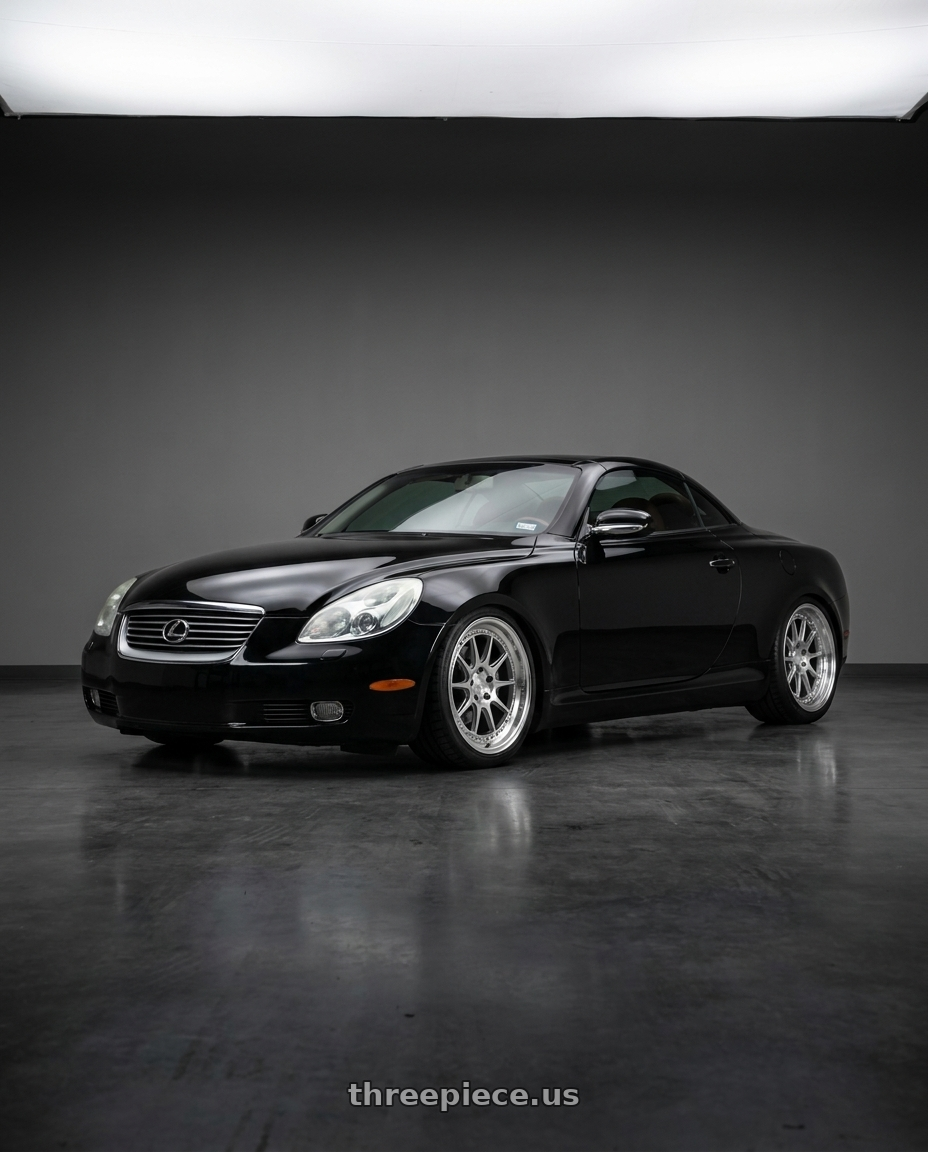 2005 lexus sc430 with Aodhan DS-X 5x114.3 18x9.5 +22 Silver w/Machined Face wheels