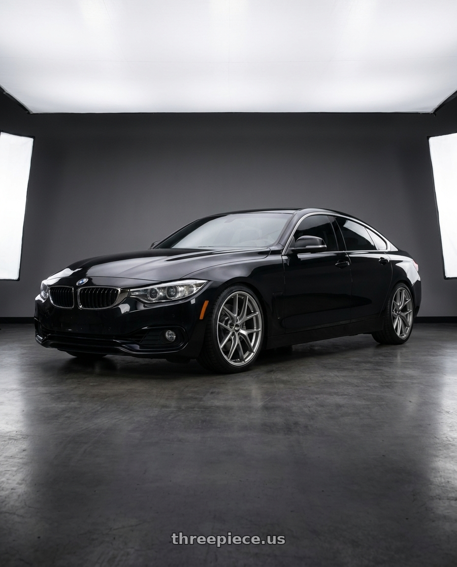 2019 BMW 430i Gran Coupe with BBS CI-R 5x114.3 19x8.5 +43 Platinum Silver Polished Rim Protector wheels