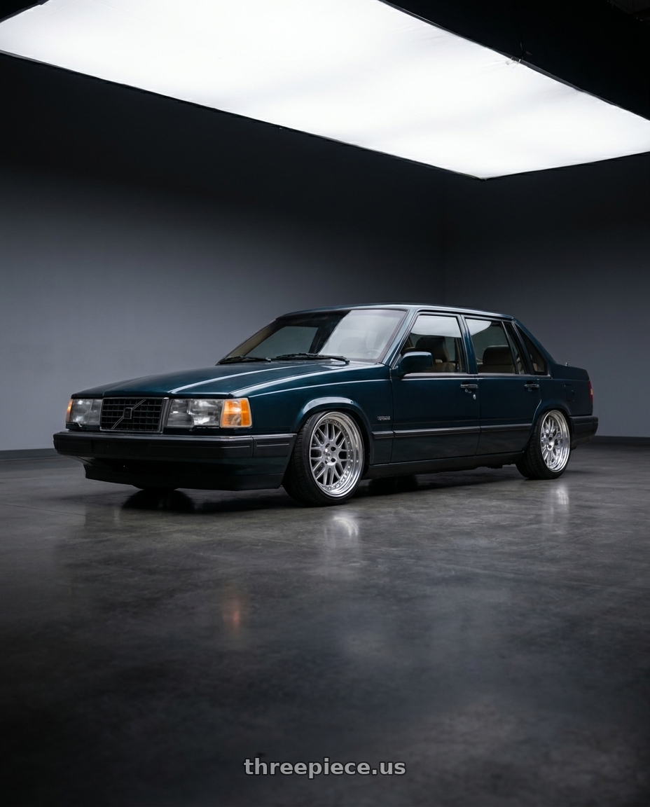 1991 volvo 940 se with Work Meister M1 3p 5x108 16x6.5+24 O Disk Silver wheels
