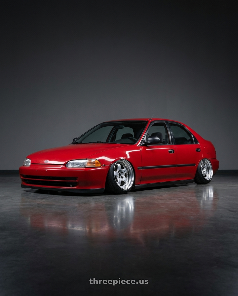 1993 Honda civic with Work Meister S1 2P 4x100 15x9+0 R Disk Silver wheels