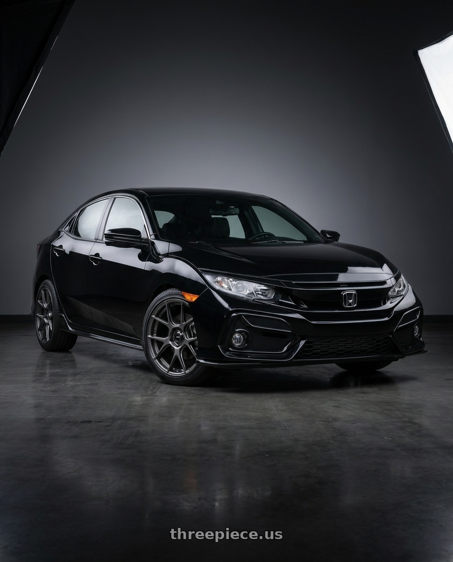 2021 Honda Civic Type R with Konig Ampliform 5x120 18x8.5+32 Dark Metallic Graphite wheels