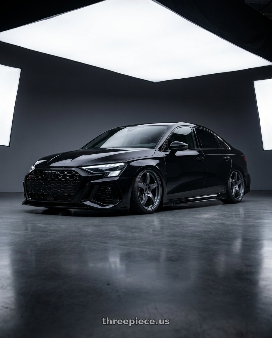 2022 Audi RS3 8Y with Gram Lights 57CR 5x112 19x8.5+45 Gunblue II wheels
