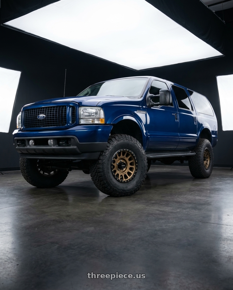 2002 ford excursion blue with Method Race Wheels 305BZ NV 6x139.7 18x9 -12 METHOD BRONZE wheels
