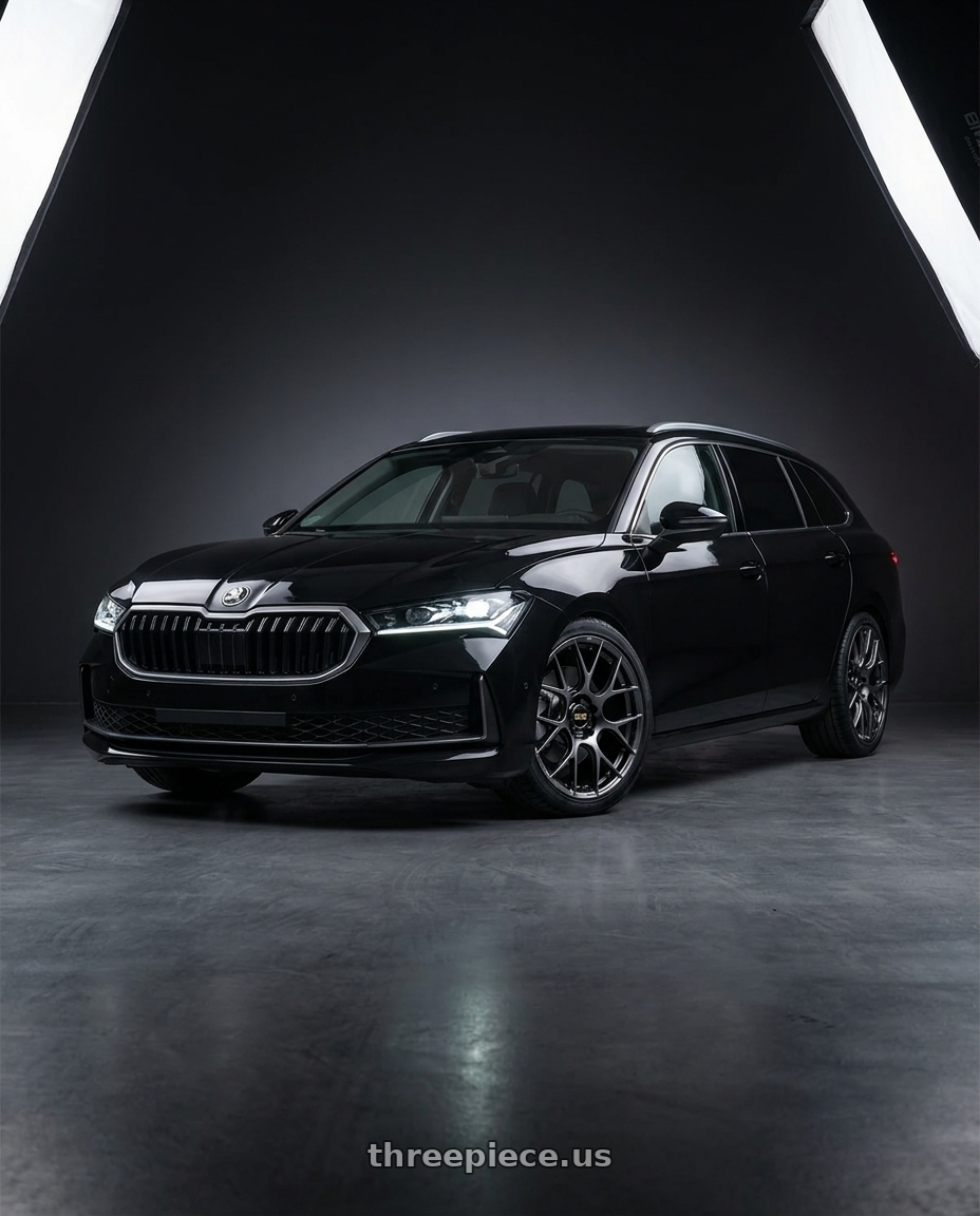 2026 skoda superb combi 2 with BBS RE-V7 5x112 19x8.5 +43 Diamond Black wheels