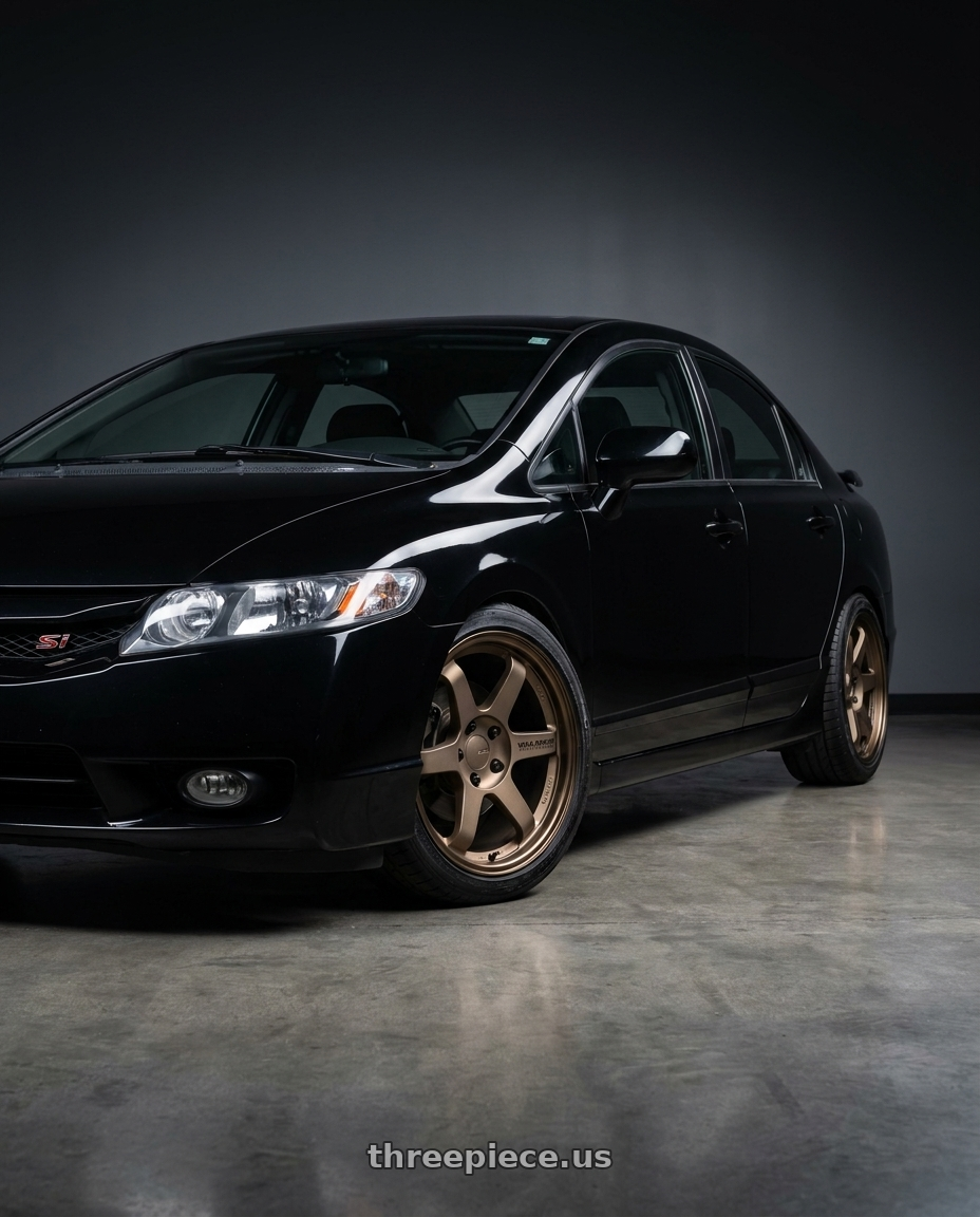 2007 honda civic si with Volk Racing TE37 Progressive Model 6x139.7 18x9+0 Large PCD wheels