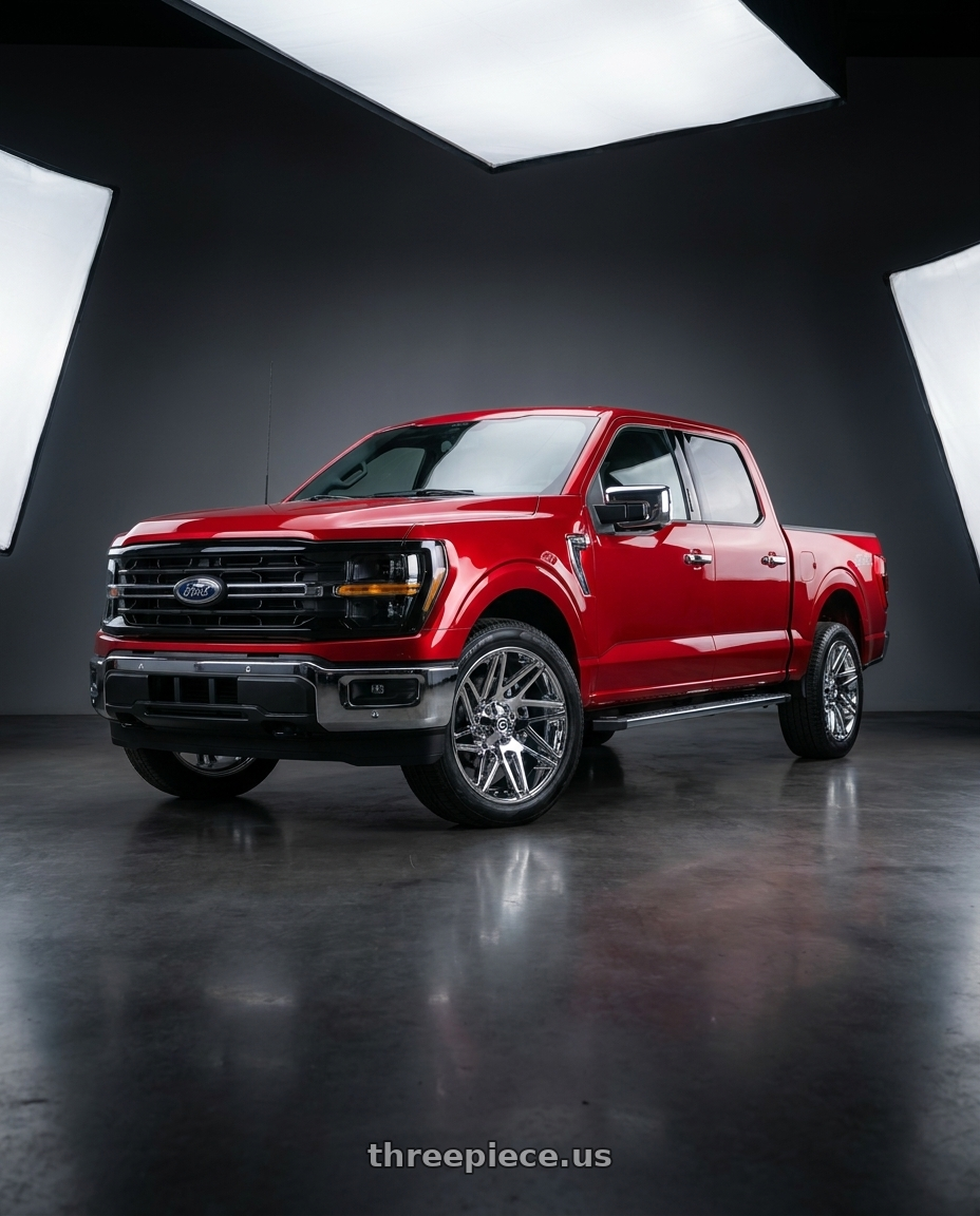2025 ford f150 XLT supercrew with Gear Off Road 777C 6X135 20x10 -19 Chrome Plated wheels