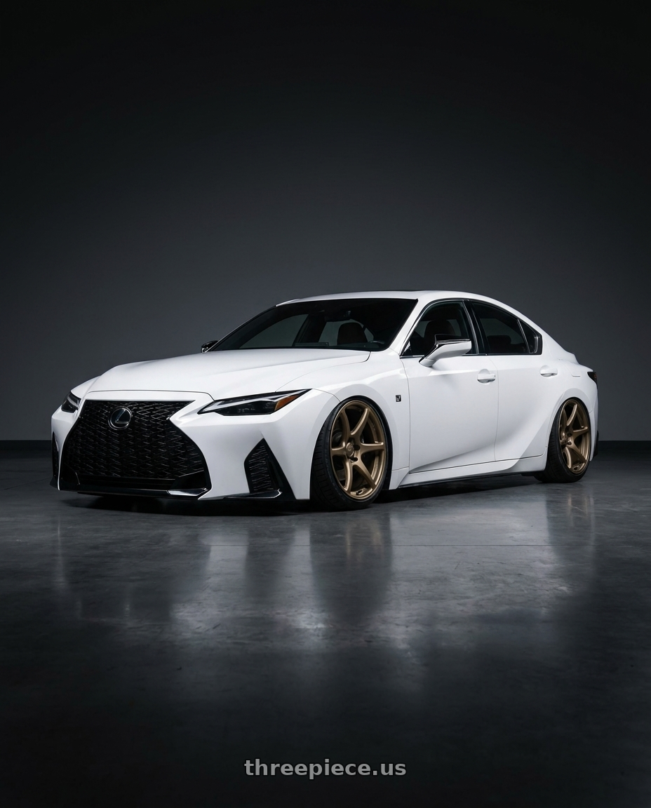 2024 Lexus IS 350 with Kansei K11B Tandem 5x114.3 19x10.5 22 Bronze wheels