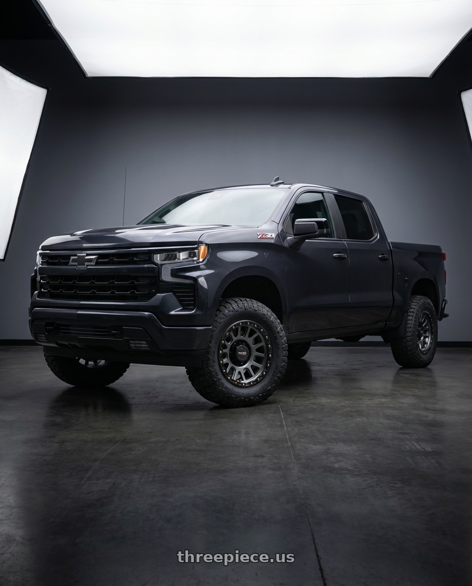 2023 Chevrolet Silverado 1500 with Vision Off-Road 111 Nemesis 6x139.7 20x9+12 Gunmetal wheels