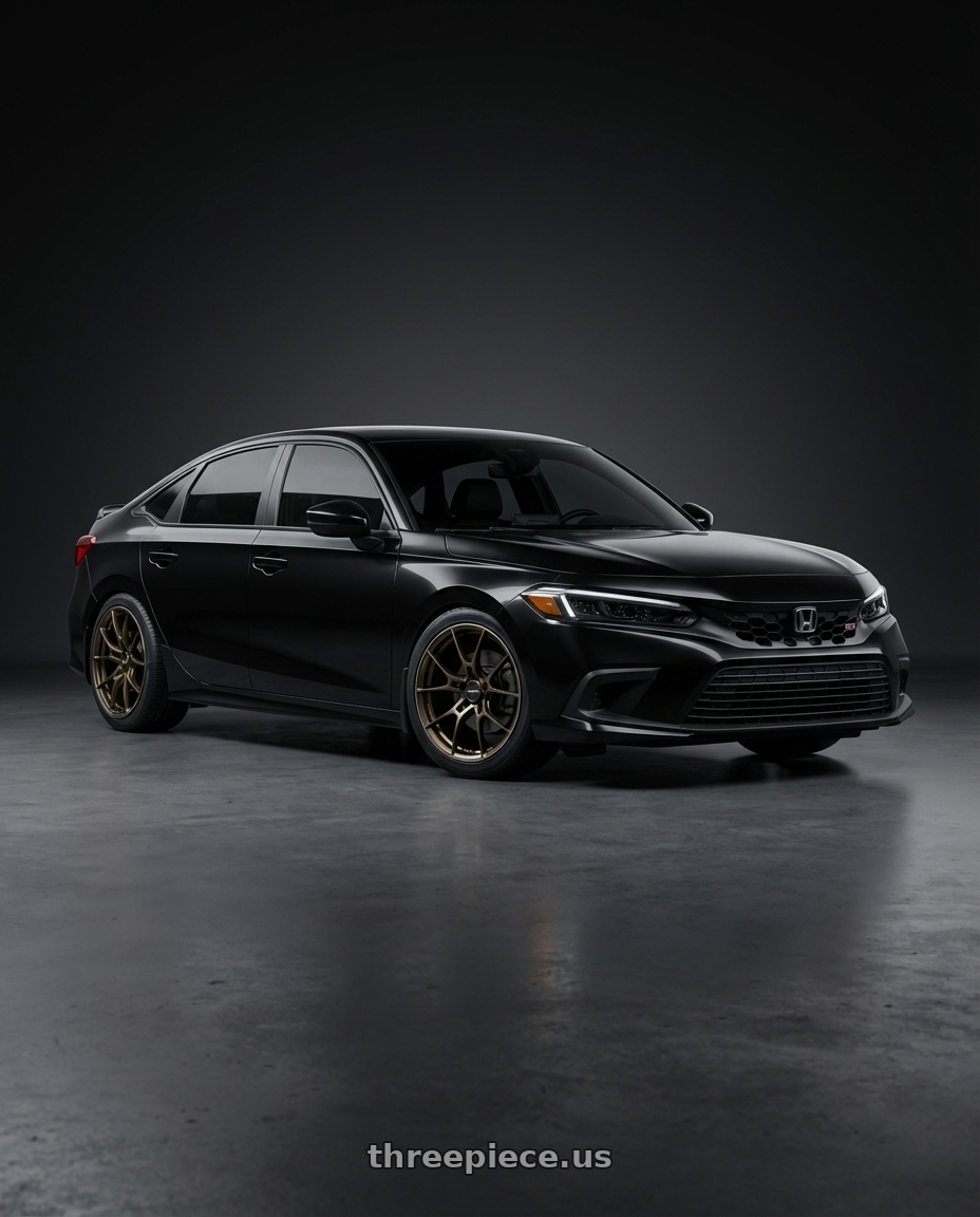 2024 Honda Civic SI with Volk Racing G025 DA/C 5x114.3 18x9.5 +38 DARK AMBER CLEAR / DC wheels