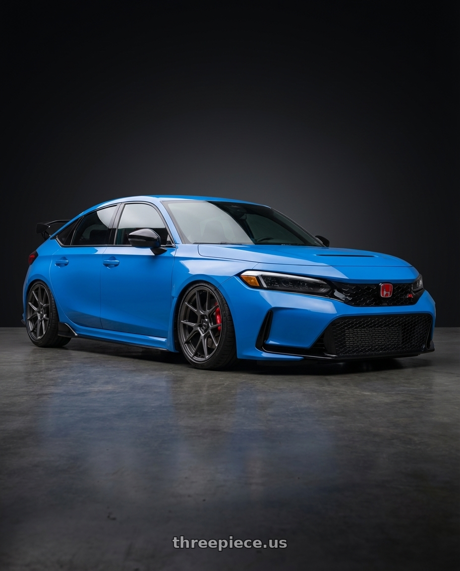 2024 Honda Civic Type R with Konig Ampliform 5x120 19x10+28 Dark Metallic Graphite wheels