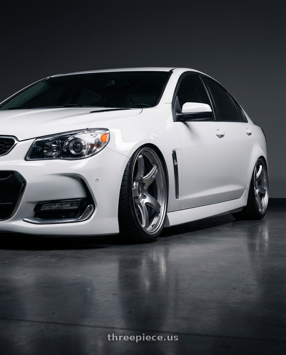 2017 Chevy ss  with Gram Lights 57CR 5x112 19x10.5 +35 GRACE SILVER wheels