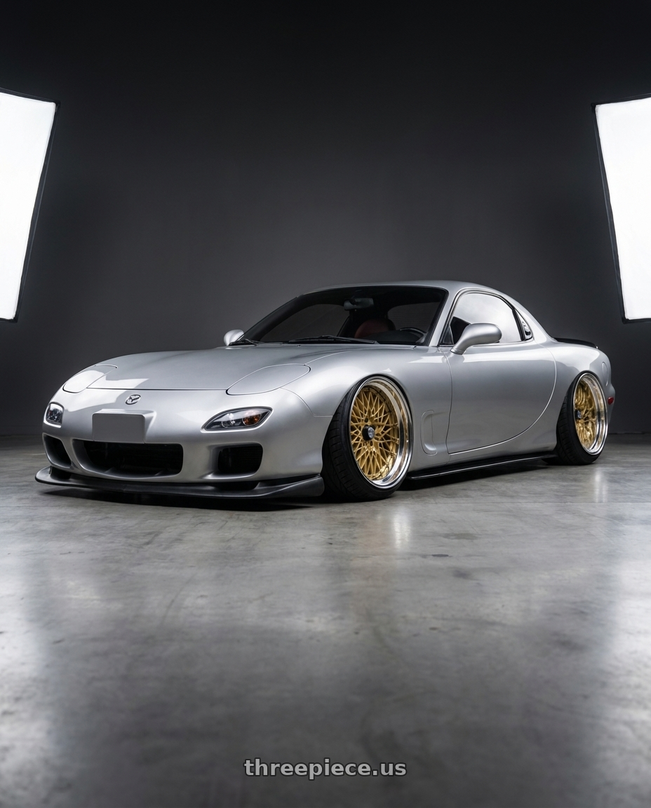 1993 Mazda RX7 with SSR Formula MESH 5x100 19X12.5+-13 HP Disk Fm Gold wheels