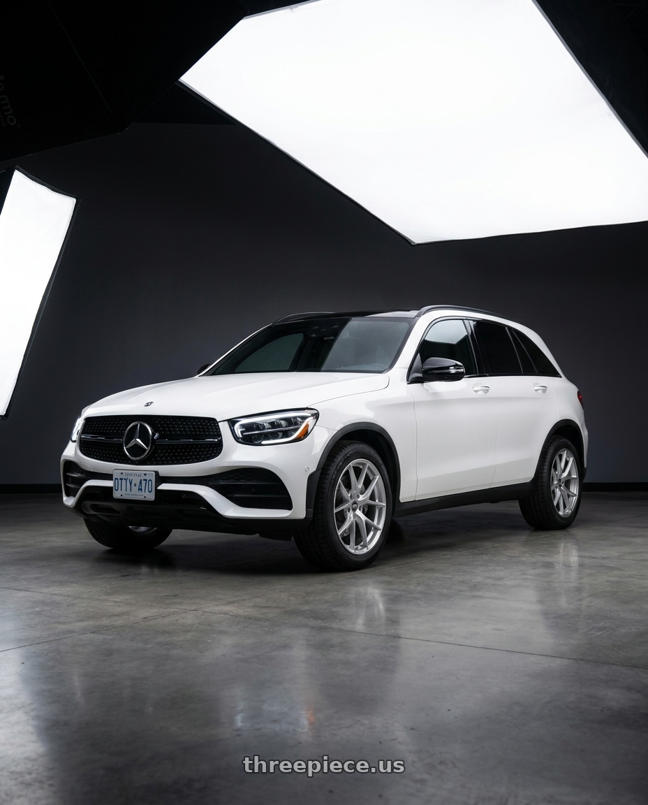 2022 Mercedes Glc300 with ESR Wheels FORGETECH SERIES RF2 5x100 18x8.5 +30 Hyper Silver wheels