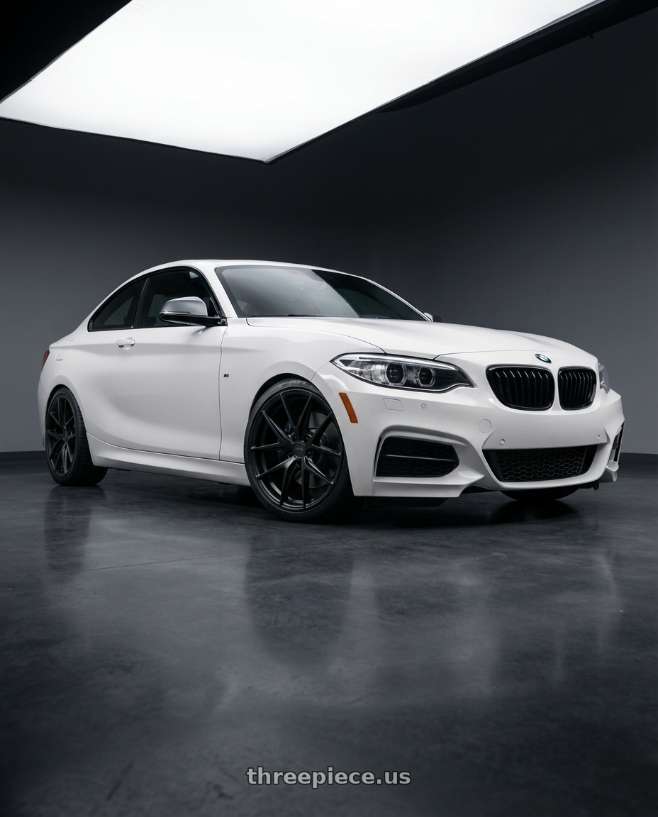 2018 BMW 2 Series F22 with Niche 1PC M117 MISANO 5X120 18X8 +40 MATTE BLACK wheels