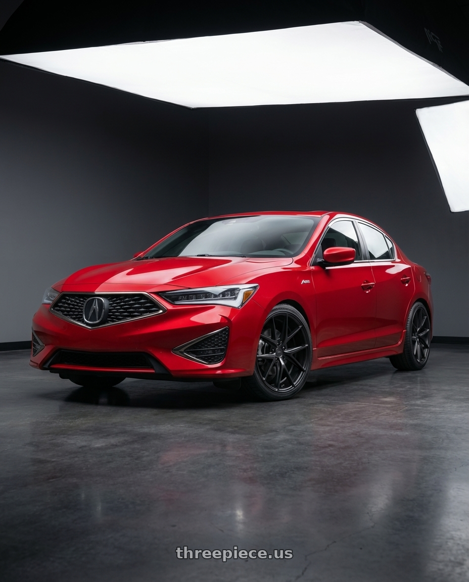 2012 Acura ILX with Niche 1PC M117 MISANO 5X114.3 17X8 +40 MATTE BLACK wheels