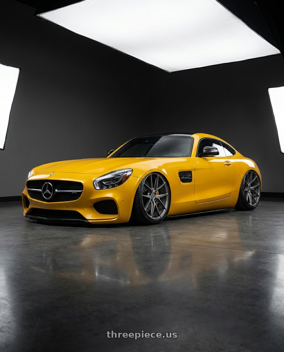2019 Mercedes-Benz AMG GT with Niche 1PC M116 MISANO 5X112 19X8.5 +42 MATTE GUN METAL wheels