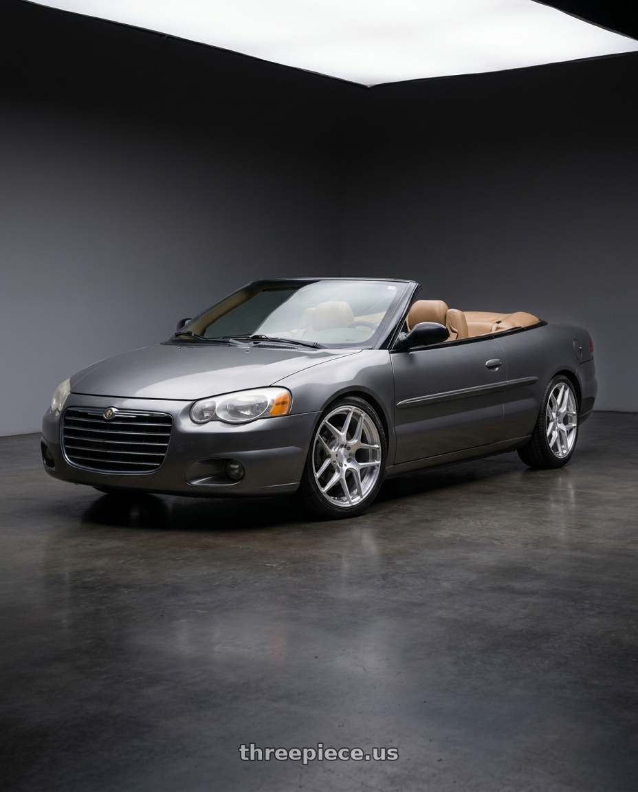 2006 chrysler sebring convertible with MRR FS1 5x100 - 5x130 18x8.5  +0-51 Brushed Clear wheels