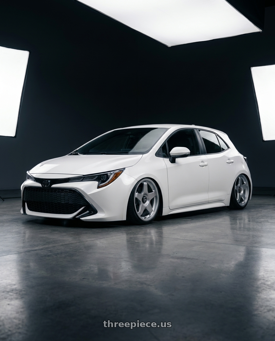 2023 Toyota Corolla Hatchback with fifteen52 CHICANE 5x114.3 / 5x100 18x8.5 +35 SPEED SILVER (GLOSS SILVER) wheels