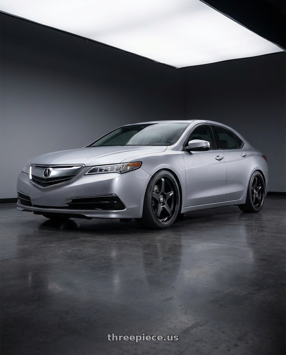 2019 Acura TLX with ESR Wheels APEX SERIES AP5 5x114.3 19x8.5 +30 Matte Black wheels
