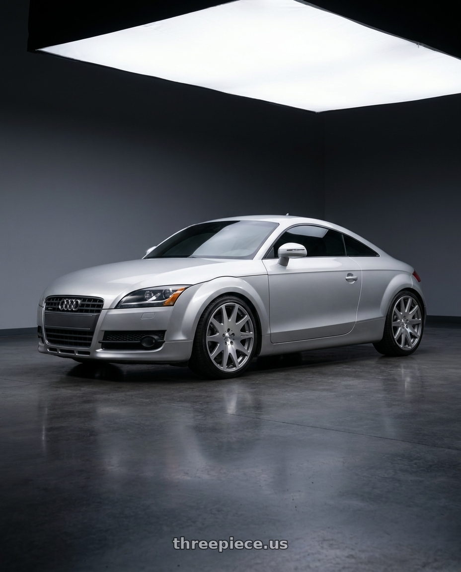2008 audi tt Mk2 with MRR HR3 5x112 19x8.5 +35 Silver Machine Face wheels