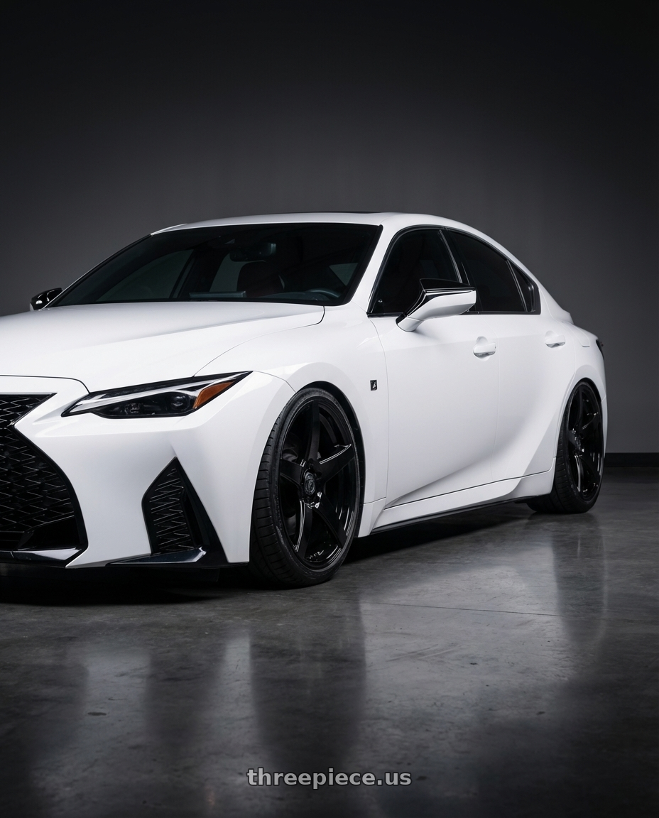 2024 Lexus IS 350 with Forgestar CF5 5x114.3 19x10 +42 Gloss Black wheels