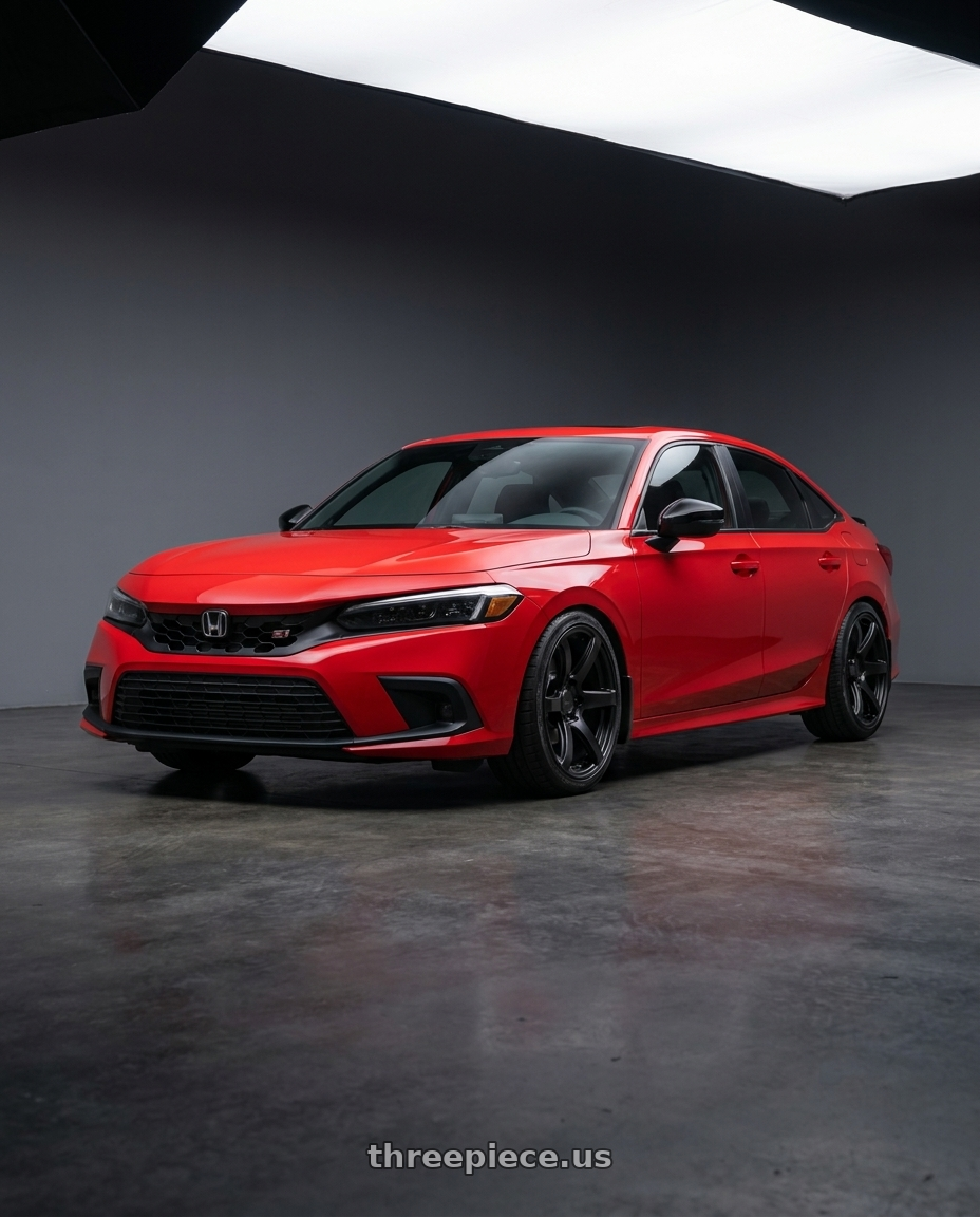 2026 Honda Civic Si with Enkei Cyclone 6x135 18x9+12 Matte Black wheels