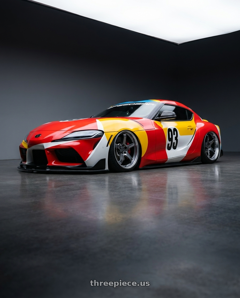 2023 toyota supra with Advan Racing GT BEYOND 5x112 20x11.0 +35 MACHINING & HYPER PLATINUM BLACK wheels