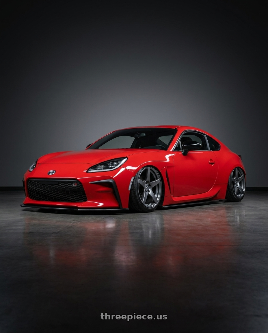 2024 Toyota GR86 with Forgestar CF5 5x114.3 18x9 +35 Gloss Anthracite wheels