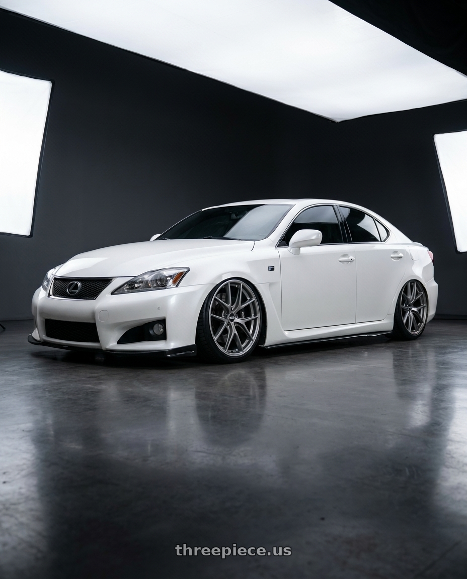 2011 Lexus IS-F with BBS CI-R 5x120 20x10.5 +35 Platinum Silver Polished Rim Protector wheels