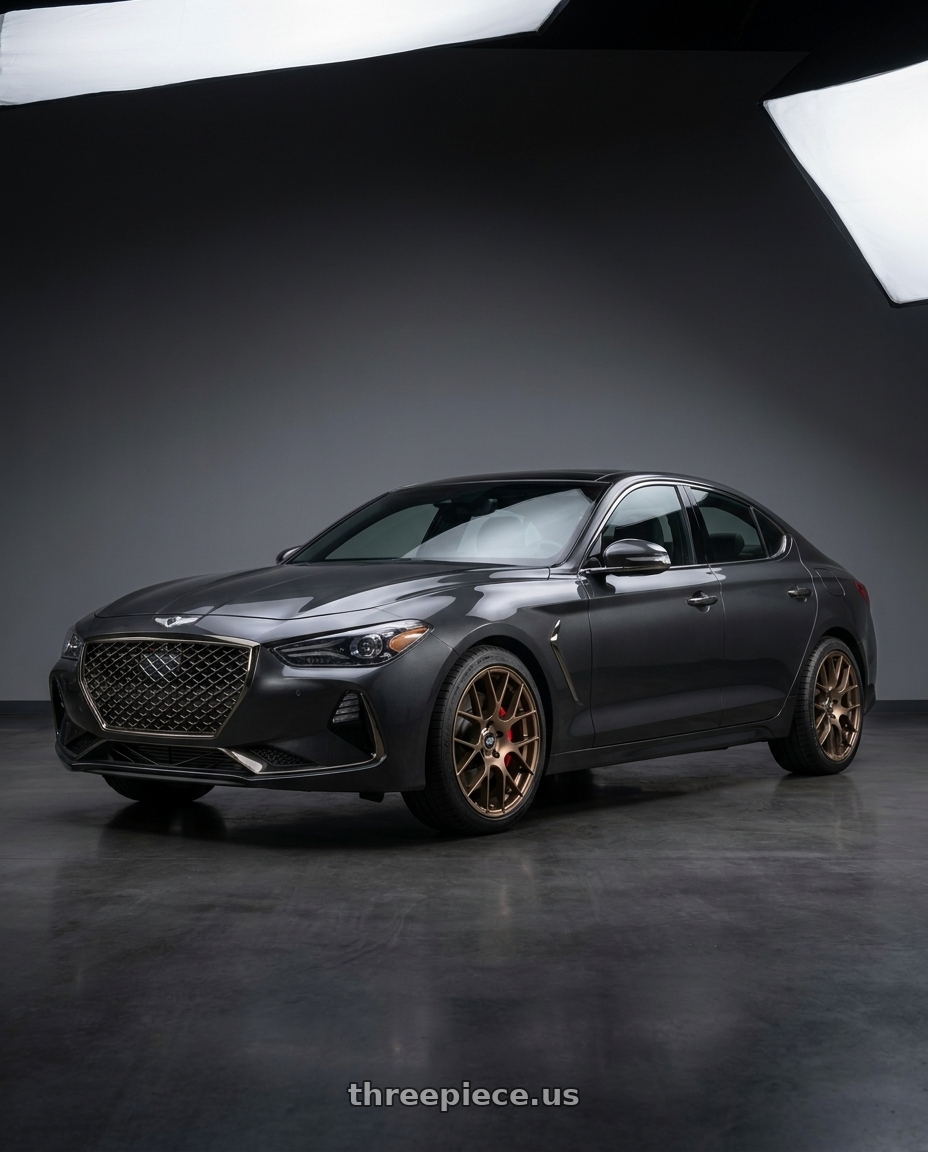 2019 Genesis G70 with Enkei Raijin 5x114.3 18x8+40 Bronze wheels