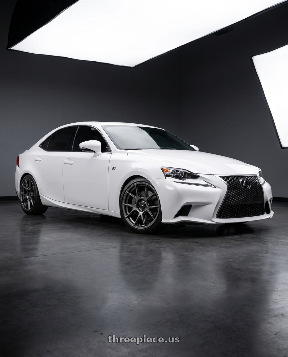 2016 Lexus is 350 f with Konig Ampliform 5x114.3 18x9.5+25 Dark Metallic Graphite wheels