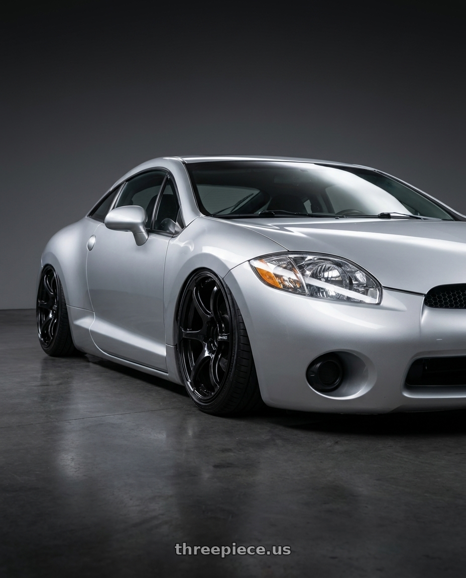 2010 Mitsubishi Eclipse with Advan RGIII 5x114.3 18x9.0+25 Gloss Black wheels