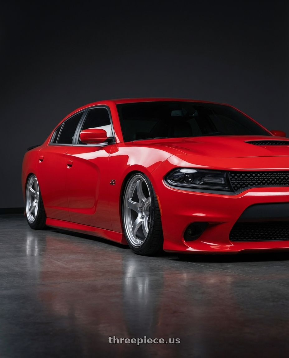 2019 dodge charger scatpack with Gram Lights 57CR 5x114.3 19x10.5 +12 GRACE SILVER wheels