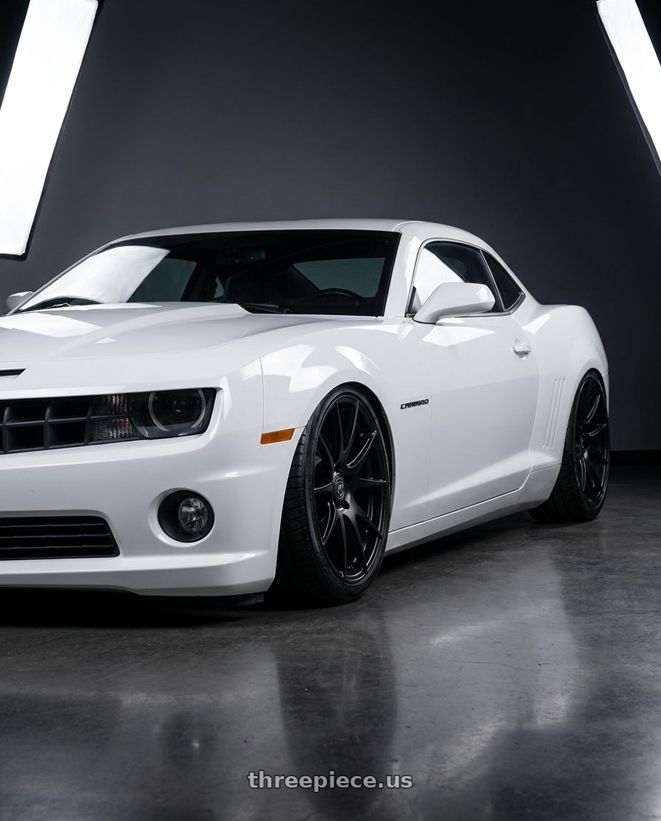 2014 Chevrolet Camaro 5th Gen with Forgestar CF5V 5x120 20x12 +52 Satin Black wheels