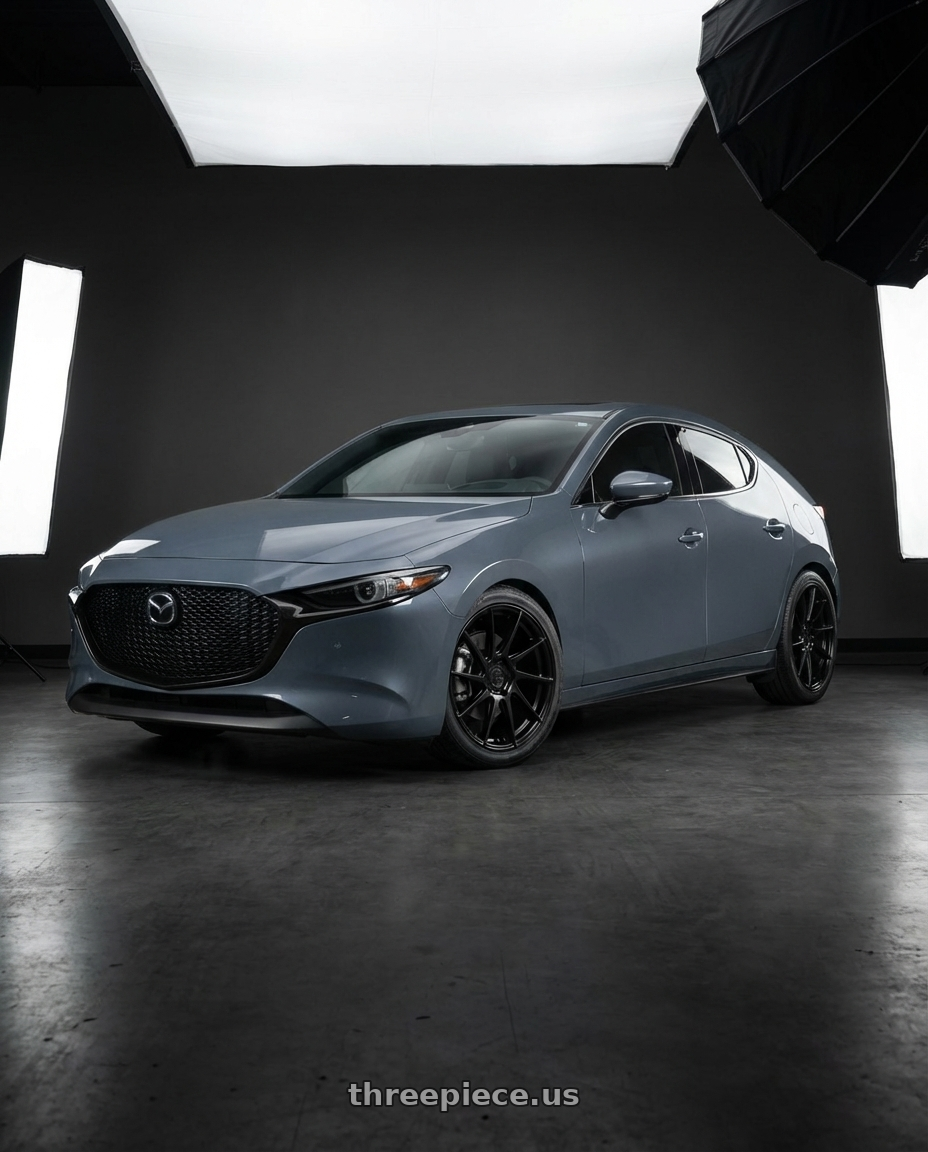 2023 Mazda Mazda3 Turbo with Aodhan AH09 5x114.3 18x9.5 +35 Hyper Black wheels