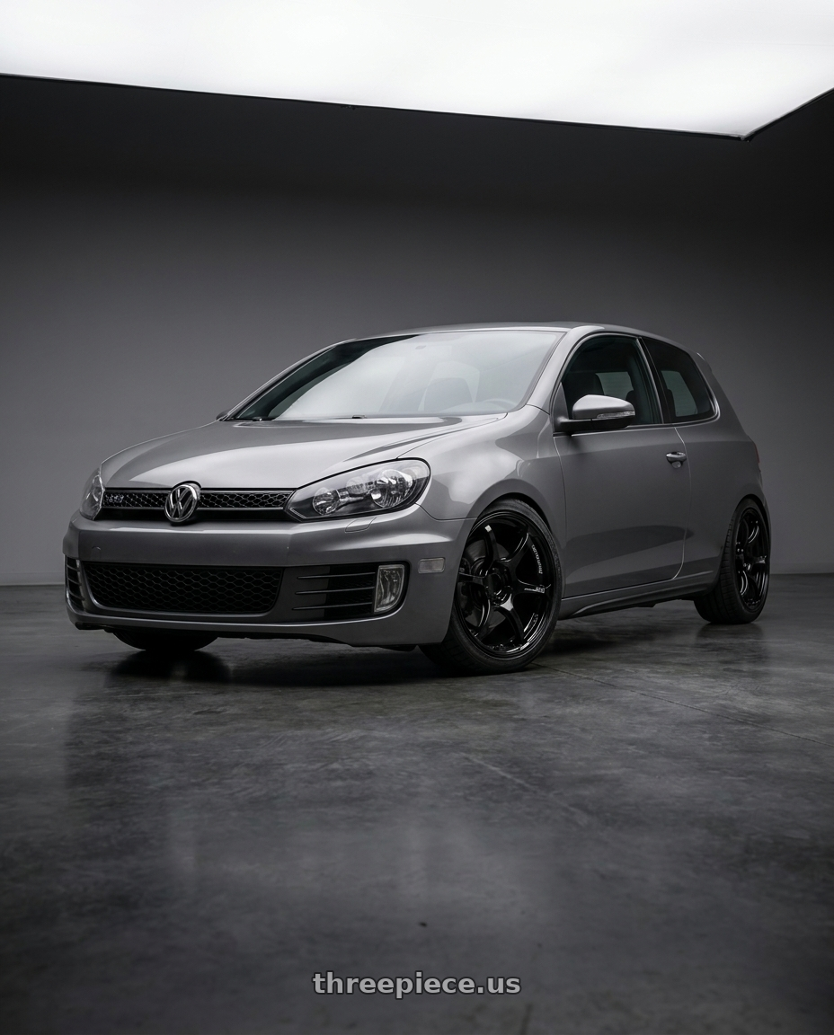 2013 Volkswagen GTI MK6 with Advan RGIII 5x112 18x8+42 Gloss Black wheels