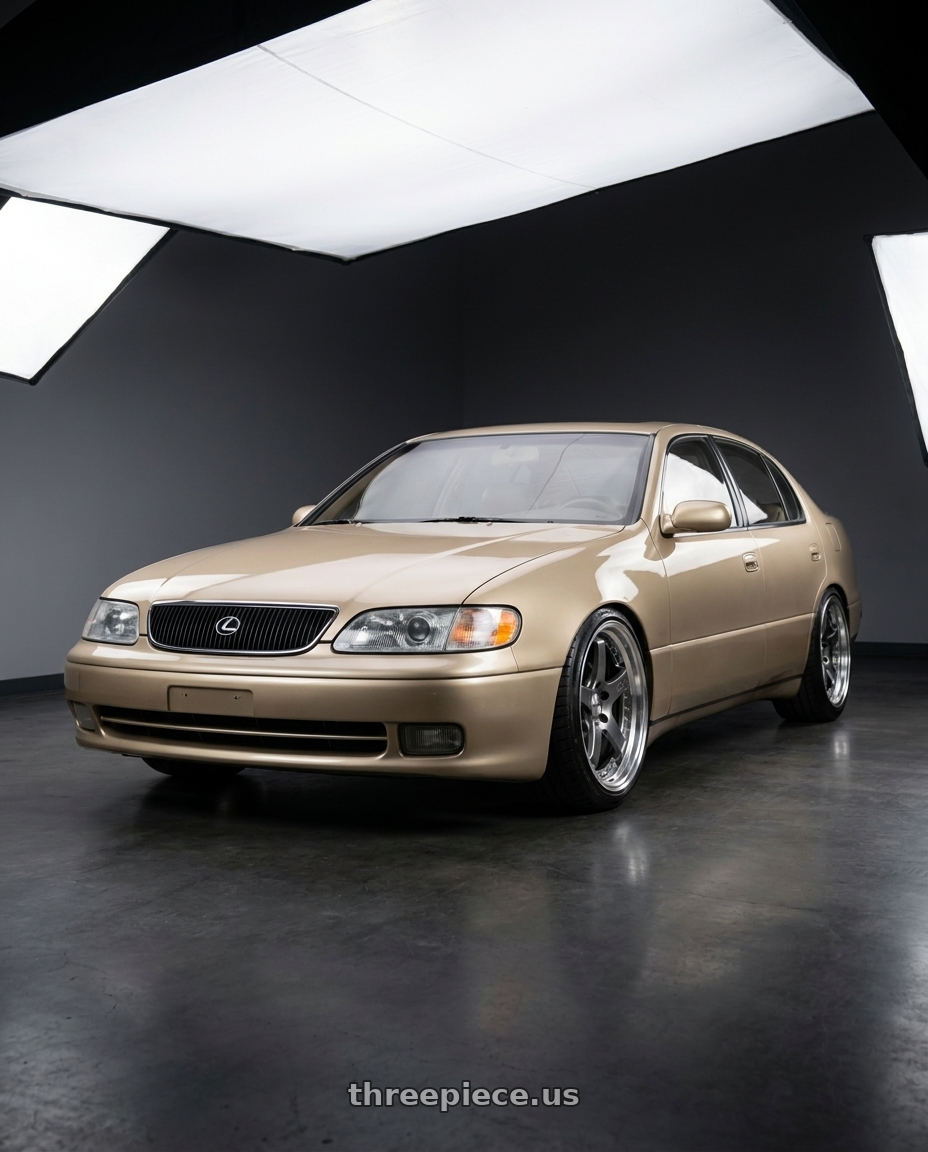 1995 lexus gs300 with SSR Professor SP4 5x130 20X8 49 SL Disk Titan Silver wheels