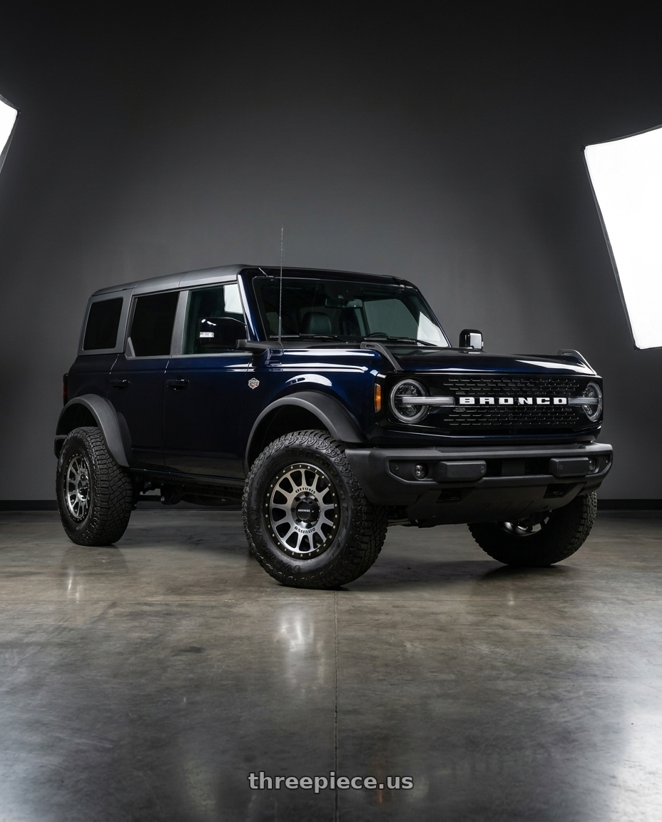2021 Ford Bronco with Method Race Wheels 305MB NV 6x139.7 17x8.5 +0 MACHINED - MATTE BLACK LIP wheels